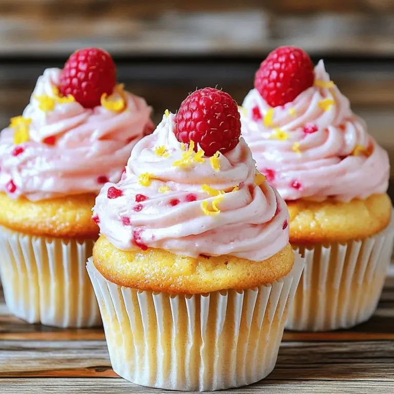 To make the best raspberry lemon heaven cupcakes, you need simple, fresh ingredients. This raspberry lemon heaven cupcakes recipe calls for all-purpose flour, granulated sugar, and unsalted butter. You will also need eggs, vanilla extract, milk, lemon zest, and lemon juice. These items create a tasty cupcake base.