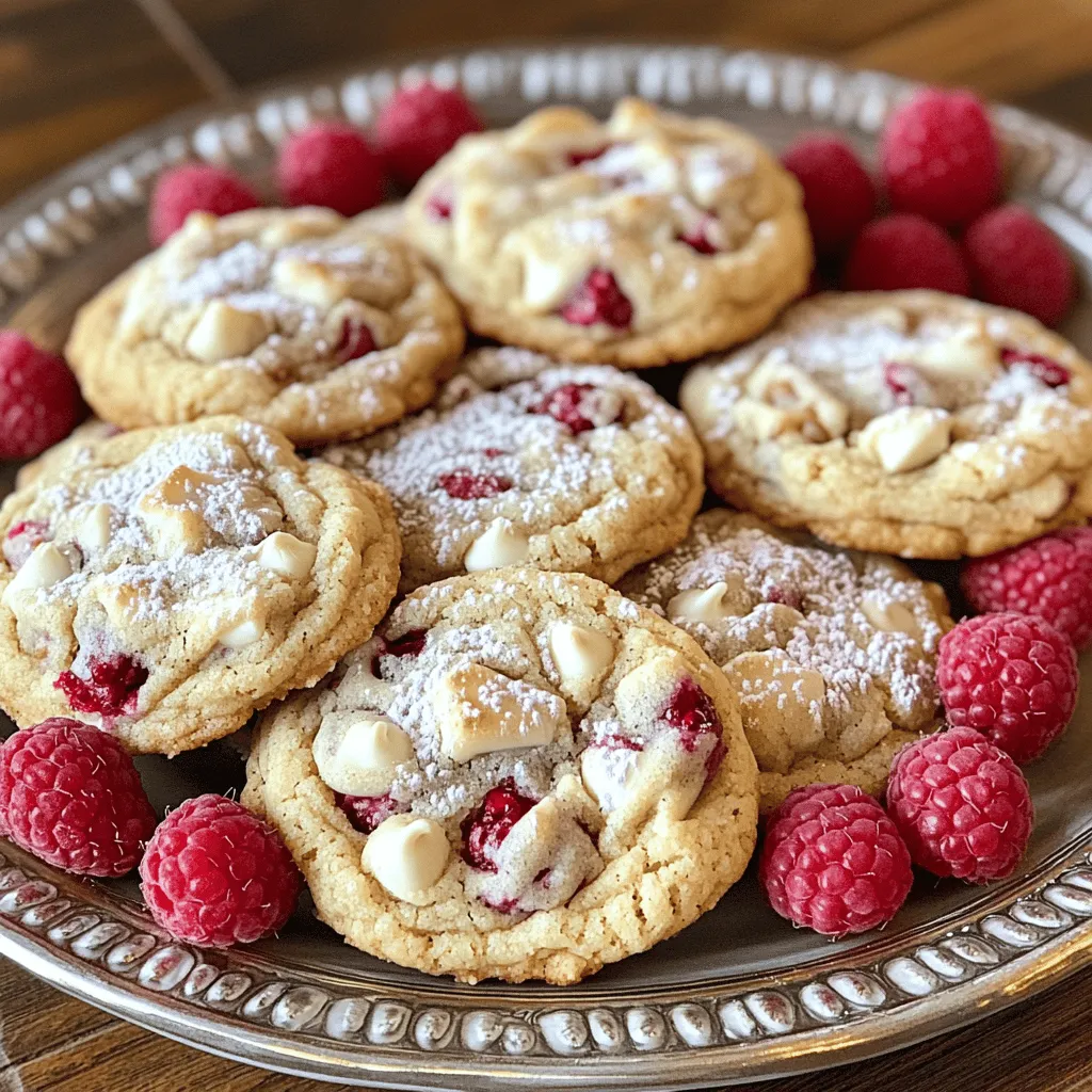 White chocolate raspberry cookies blend sweet white chocolate with tart raspberries. This mix creates a treat that many love. The bright colors and flavors make them visually appealing. Each bite delivers a delightful taste experience.