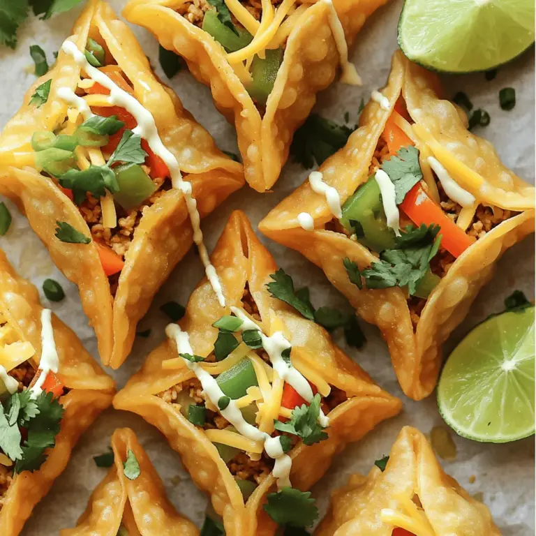 Fusion cuisine is an exciting culinary trend that brings together diverse flavors and techniques from different cultures to create something entirely new and tantalizing. One such delightful creation is the Chicken Wonton Tacos Delight, a dish that harmoniously marries traditional Asian ingredients with the vibrant presentation of Mexican-style tacos. The beauty of this recipe lies in its ingenious use of wonton wrappers as a taco shell, offering a unique texture that elevates the entire dish.