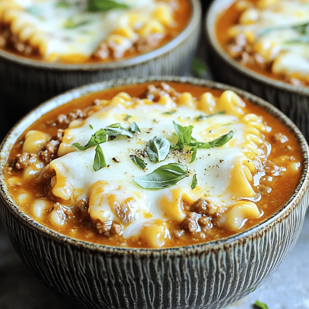 Crock Pot Cheesy Lasagna Soup is rich and full of flavor. To make this soup, you need some key ingredients.