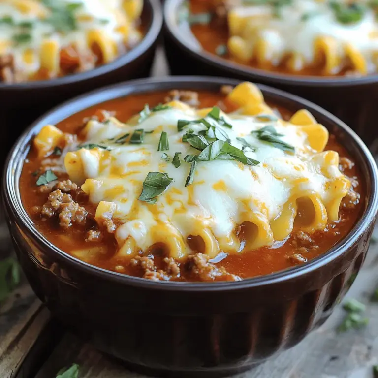Crock Pot Cheesy Lasagna Soup is rich and full of flavor. To make this soup, you need some key ingredients.