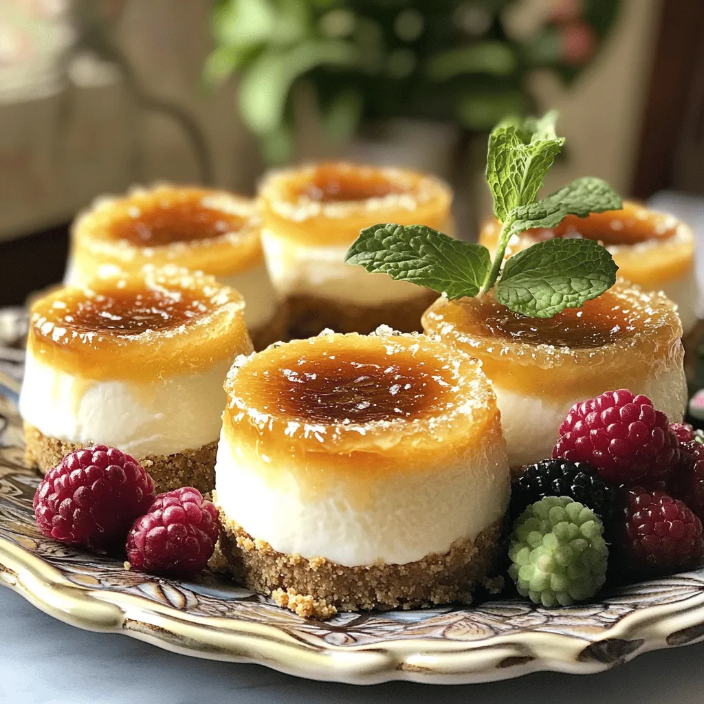 Mini Crème Brûlée Cheesecakes are a delightful twist on classic desserts. They combine the smoothness of cheesecake with the crispy top of crème brûlée. This creates a treat that is both creamy and crunchy. Each bite offers a balance of flavors and textures that is hard to resist.