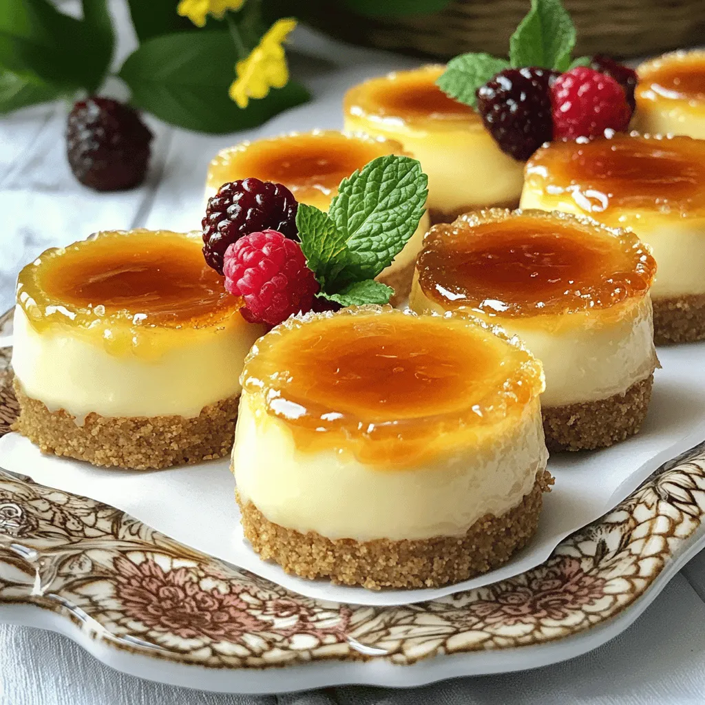 Mini Crème Brûlée Cheesecakes are a delightful twist on classic desserts. They combine the smoothness of cheesecake with the crispy top of crème brûlée. This creates a treat that is both creamy and crunchy. Each bite offers a balance of flavors and textures that is hard to resist.