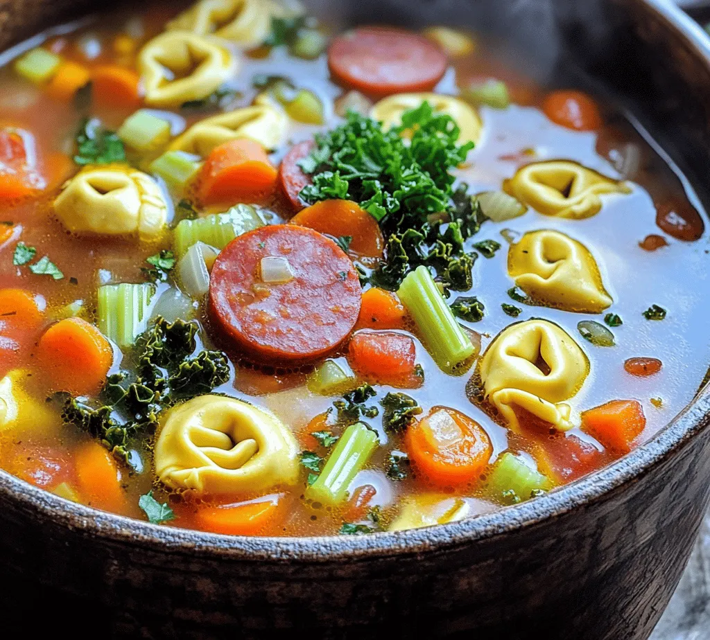 Kielbasa Tortellini Delight is a comforting and nourishing soup that brings warmth and satisfaction to the table. Perfect for chilly evenings or when you're in need of a quick yet fulfilling meal, this dish combines the rich flavors of kielbasa sausage with the delightful texture of cheese tortellini. The result is a hearty soup that not only warms your body but also tickles your taste buds with its savory blend of ingredients.