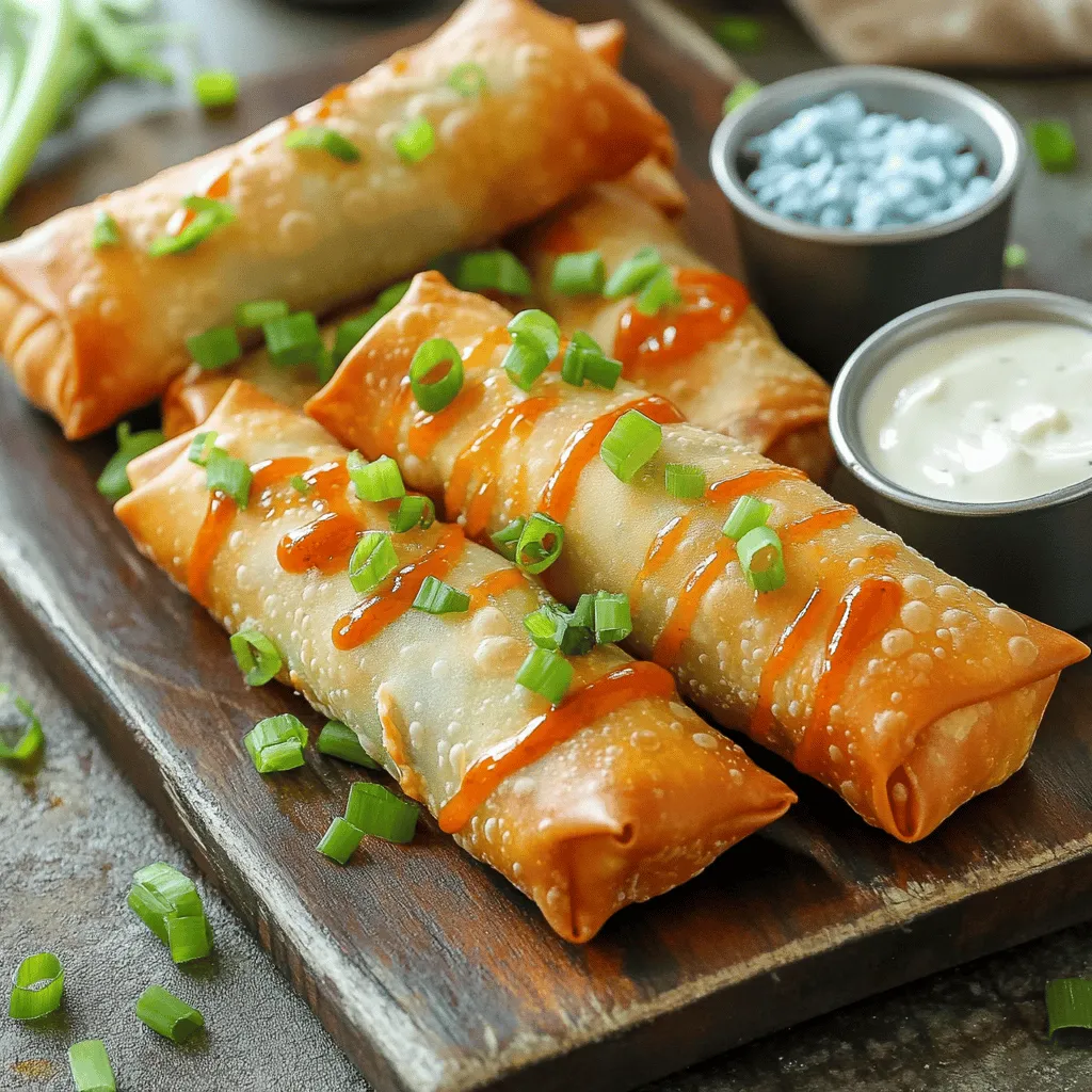 Buffalo chicken egg rolls are a tasty twist on a classic. They mix spicy chicken with creamy cheese in a crispy wrapper. Here is what you need to make them.