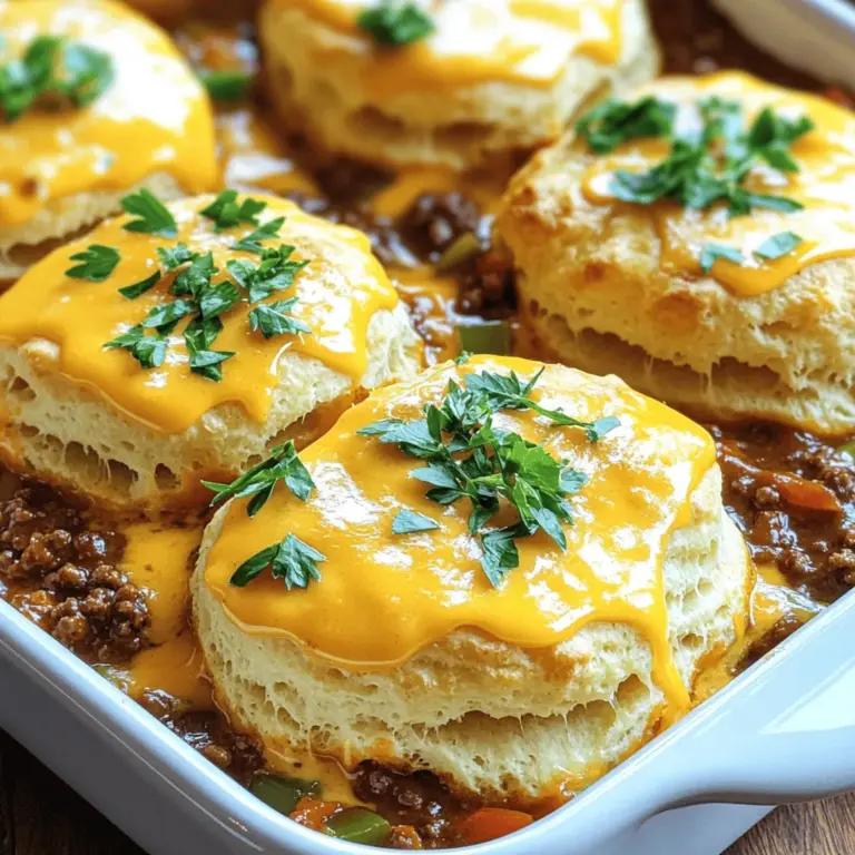 In the realm of hearty, comforting meals, few dishes can rival the charm of a classic Sloppy Joe. However, with the Butter Swim Biscuit Sloppy Joe Bake, we take this beloved staple to new culinary heights. This dish combines the savory richness of a traditional Sloppy Joe filling with a delightful biscuit topping that literally swims in butter, resulting in a meal that is both indulgent and satisfying. Perfect for family dinners or gatherings with friends, this recipe not only promises to please a crowd but also caters to those seeking a blend of nostalgia and innovation in their dining experience.