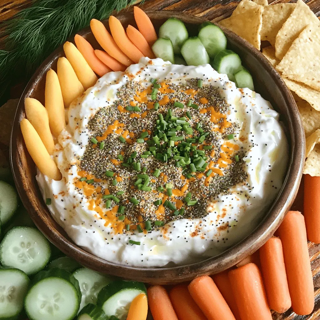 To make a great everything bagel dip, you need a few key ingredients. The first and most important is cream cheese. It gives the dip a rich and smooth base. You also need Greek yogurt. It adds a nice tang and makes the dip creamy. Shredded mozzarella cheese adds a stretchy texture that everyone loves.