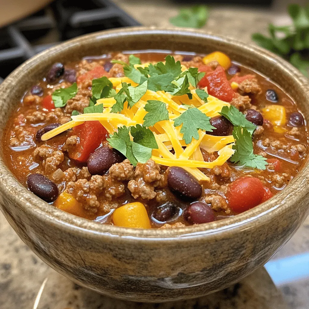 Grandma’s homemade chili stands out for its rich taste and hearty texture. The essential ingredients create a flavor that warms the heart. You need ground beef, kidney beans, black beans, and crushed tomatoes. These ingredients form the base of the chili and add depth.