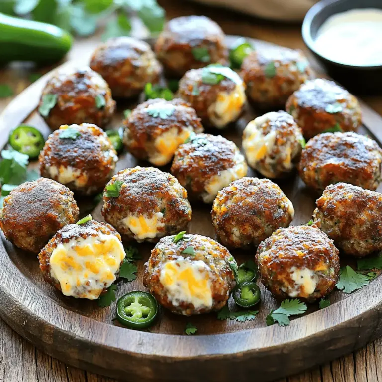 To fully appreciate the appeal of Jalapeno Popper Stuffed Meatballs, it is essential to understand their flavor profile. The combination of spiciness from the jalapenos, creaminess from the cheeses, and the savory depth provided by the meats creates a well-rounded dish that satisfies both comfort and excitement. Each ingredient plays a crucial role in balancing the overall taste, ensuring that every bite is as delicious as the last.