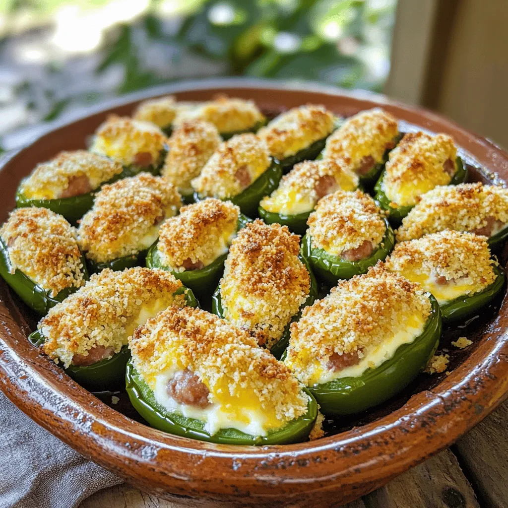 To make air fryer armadillo eggs, you'll need a few simple ingredients. First, gather six large jalapeño peppers. These will be the star of the dish, adding a nice kick. Next, you need one pound of breakfast sausage. You can choose mild or spicy sausage based on your taste. For the creamy filling, use one cup of softened cream cheese. This helps bind all the flavors together. You also need garlic powder, onion powder, and smoked paprika for seasoning. Each of these spices adds depth to the flavor.