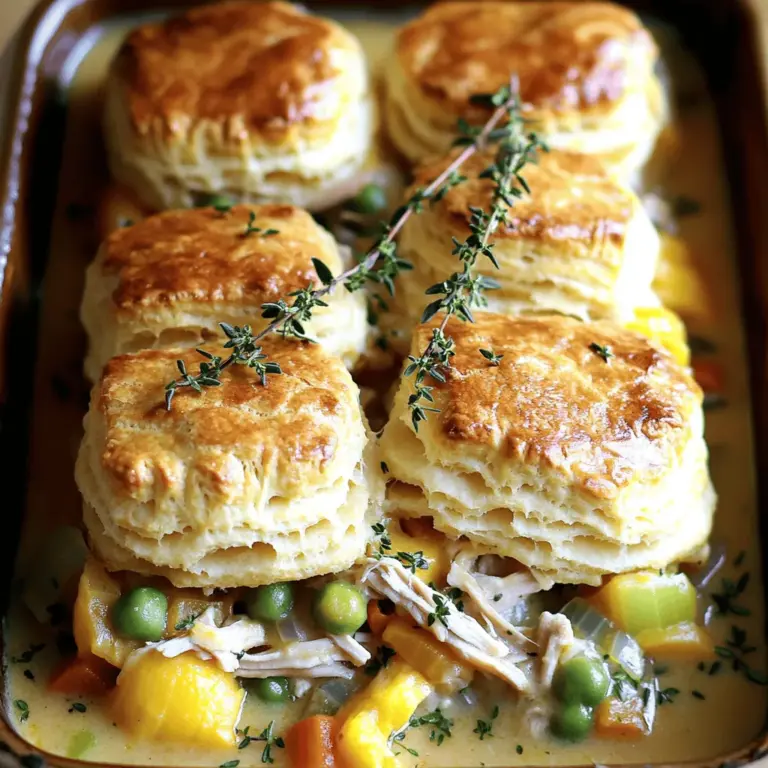 In the world of comfort food, few dishes bring the same warmth and satisfaction as a classic chicken pot pie. This beloved dish has graced family tables for generations, offering a hearty blend of tender chicken, vibrant vegetables, and a creamy sauce enveloped in a flaky crust. Its nostalgic flavors evoke memories of cozy family gatherings and cold winter nights spent huddled around the dinner table. Today, we're elevating this traditional favorite with a unique twist: Butter Swim Biscuit Chicken Pot Pie.