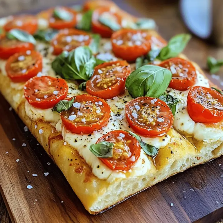 Margherita Focaccia Bread is a stunning and delectable dish that has captured the hearts of many food enthusiasts around the world. Originating from the sun-kissed landscapes of Italy, this bread combines the rustic charm of traditional focaccia with the fresh, vibrant flavors associated with the beloved Margherita pizza. With its pillowy softness, golden crust, and an aromatic topping of tomatoes and basil, Margherita Focaccia is not only a treat for the taste buds but also a feast for the eyes.