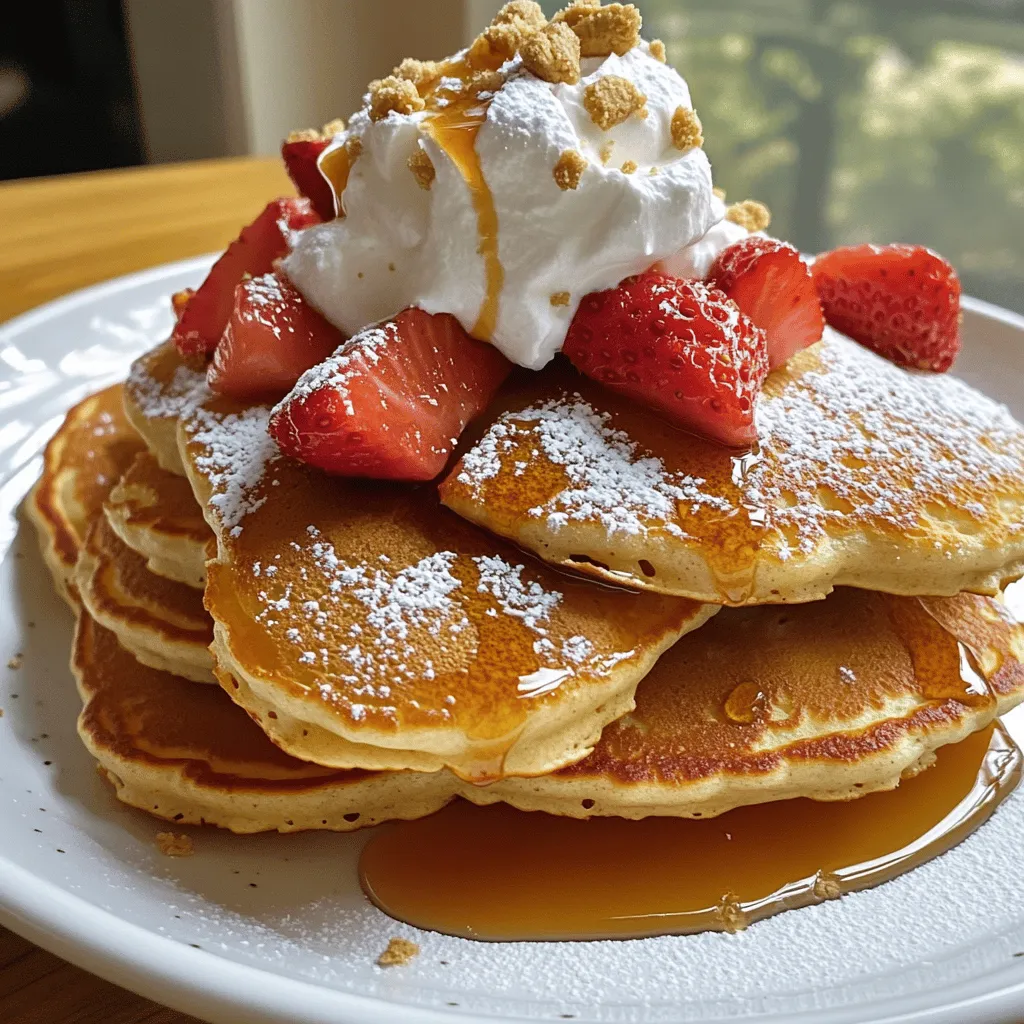 To make gluten-free strawberry cheesecake pancakes, you need simple but key ingredients. Start with one cup of gluten-free all-purpose flour. This flour gives the pancakes their base. Add two tablespoons of granulated sugar for a touch of sweetness. You will also need a teaspoon of baking powder and a half teaspoon of baking soda. These help the pancakes rise and become fluffy. A quarter teaspoon of salt balances the flavors.