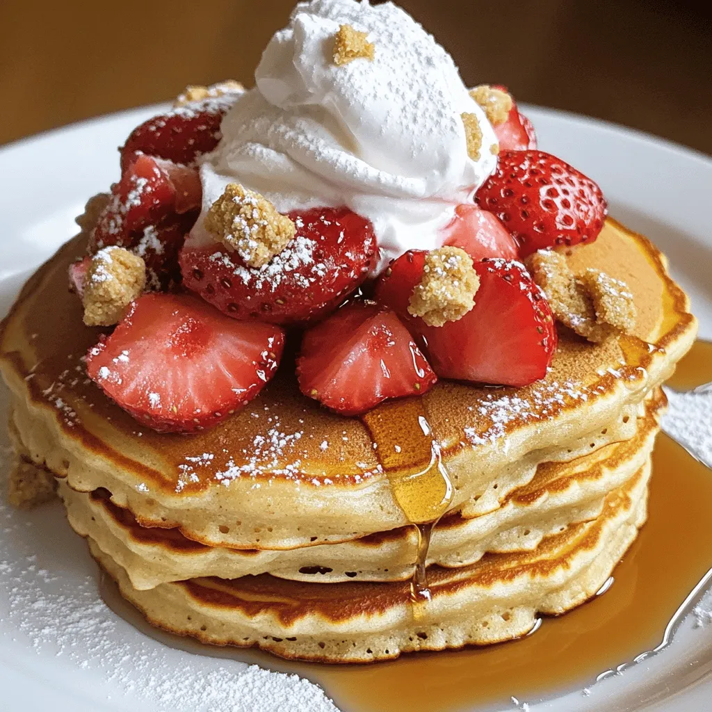 To make gluten-free strawberry cheesecake pancakes, you need simple but key ingredients. Start with one cup of gluten-free all-purpose flour. This flour gives the pancakes their base. Add two tablespoons of granulated sugar for a touch of sweetness. You will also need a teaspoon of baking powder and a half teaspoon of baking soda. These help the pancakes rise and become fluffy. A quarter teaspoon of salt balances the flavors.