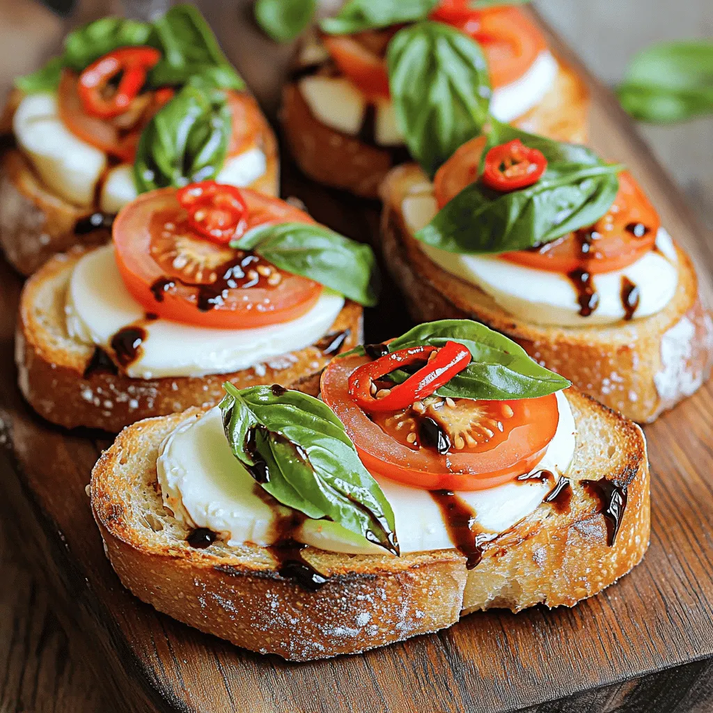 To create spicy caprese baguettes, you need fresh, simple ingredients. Here's what you'll want to gather for this delightful dish.