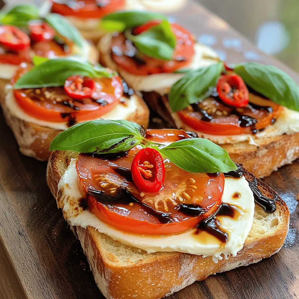 To create spicy caprese baguettes, you need fresh, simple ingredients. Here's what you'll want to gather for this delightful dish.