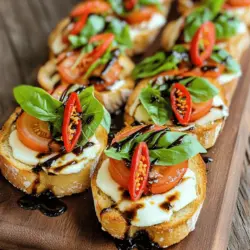 To create spicy caprese baguettes, you need fresh, simple ingredients. Here's what you'll want to gather for this delightful dish.