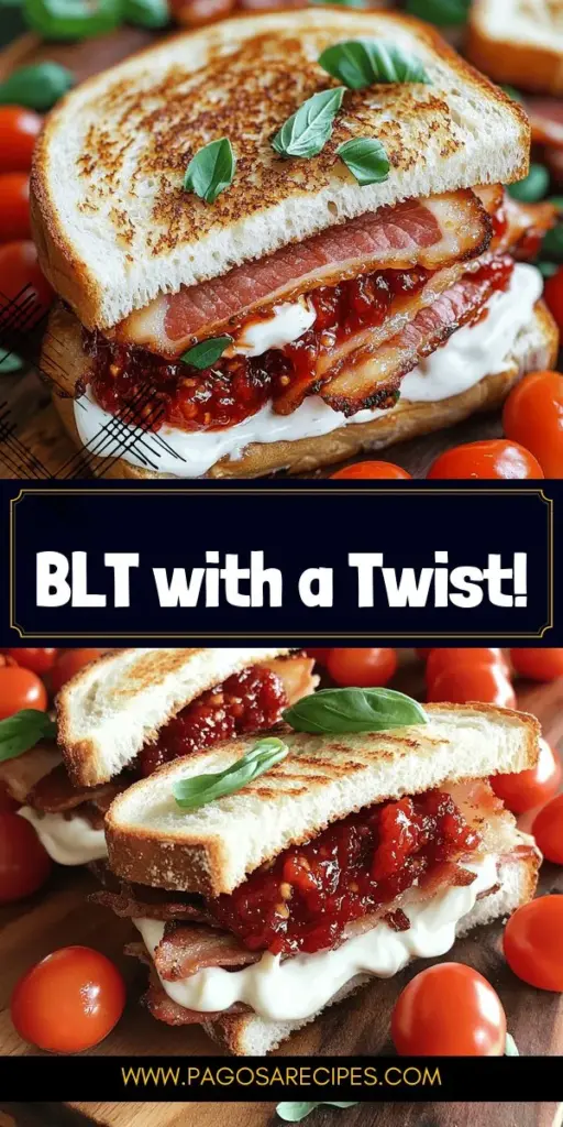 Elevate your lunch game with the ultimate BLT featuring Bacon Tomato Jam, a delicious twist on a classic favorite! Experience the perfect blend of crispy bacon, fresh lettuce, and juicy tomatoes, all enhanced by a rich, savory-sweet jam that takes this sandwich to a whole new level. Ready to impress your taste buds? Click through to explore this mouthwatering recipe and discover how to create your own gourmet BLT masterpiece today!