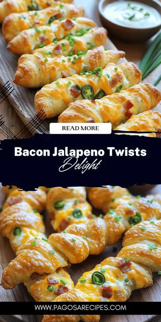 Looking for a delicious appetizer to wow your guests? Try this Cheesy Bacon Jalapeno Twists recipe, combining crispy bacon, gooey cheese, and a spicy jalapeno kick! Perfect for game day or family gatherings, these savory twists are easy to make and a guaranteed hit. With simple ingredients and easy steps, you’ll impress everyone while keeping the fun in the kitchen. Click through to explore this flavorful recipe and get your taste buds ready for a treat!