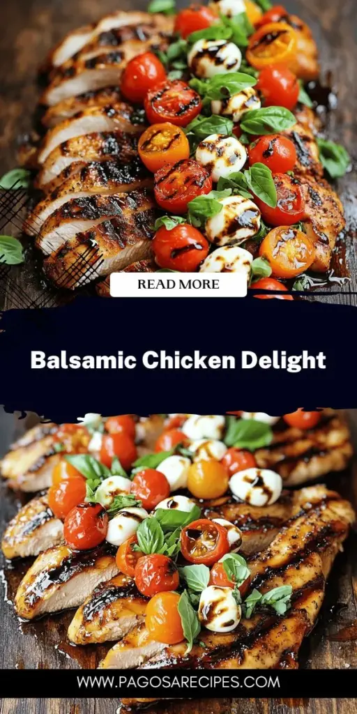 Create a culinary masterpiece with delicious balsamic chicken topped with fresh Caprese salsa! This flavorful dish is perfect for quick weeknight dinners or special occasions. Learn how to marinate juicy chicken and whip up an irresistible salsa with ripe tomatoes, creamy mozzarella, and fragrant basil. Unleash your inner chef and impress your family and friends with this easy recipe. Click through to explore the full recipe and elevate your dinner tonight!