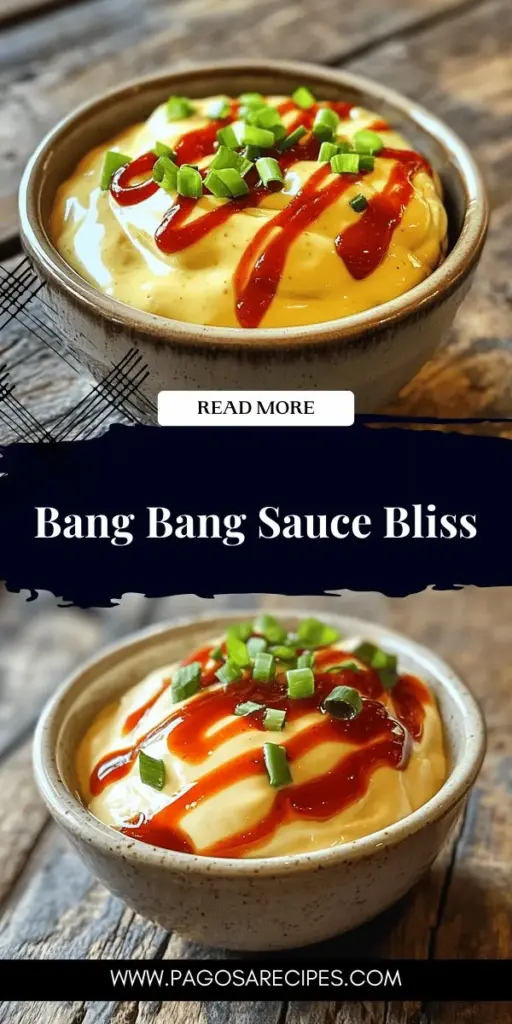 Elevate your meals with the irresistible Bang Bang Sauce recipe! This creamy and zesty sauce is perfect for dipping crispy shrimp, drizzling over grilled chicken, or adding flavor to fresh salads. Discover the simple ingredients and step-by-step instructions to make your own at home. Get creative in the kitchen and explore endless culinary possibilities with Bang Bang Sauce that will leave your taste buds dancing. Click to learn more and try it out today!