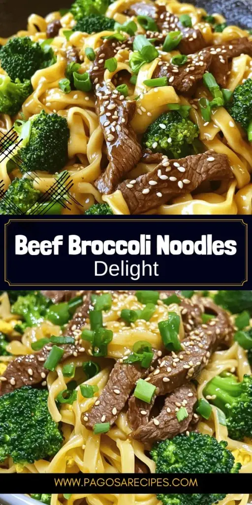 Elevate your dinner game with my flavorful and simple Beef Broccoli Noodles recipe! Packed with tender beef, crisp broccoli, and soft noodles, this Asian-inspired dish is quick to make and bursting with deliciousness. Whether you're a busy weeknight cook or a culinary enthusiast, this recipe is perfect for you. Click through to discover the easy steps and tips that will help you create a mouthwatering meal your family will love!