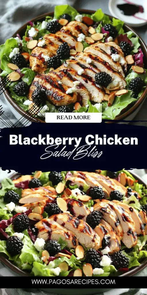 Elevate your meal prep with this delicious Blackberry Chicken Salad that's fresh, flavorful, and packed with nutrients! Discover the perfect blend of juicy chicken, sweet blackberries, and crunchy greens, topped with feta and almonds for extra flair. This salad is ideal for picnics or quick dinners, and it's easily customizable to fit your taste. Click through to explore the full recipe and impress your taste buds today!