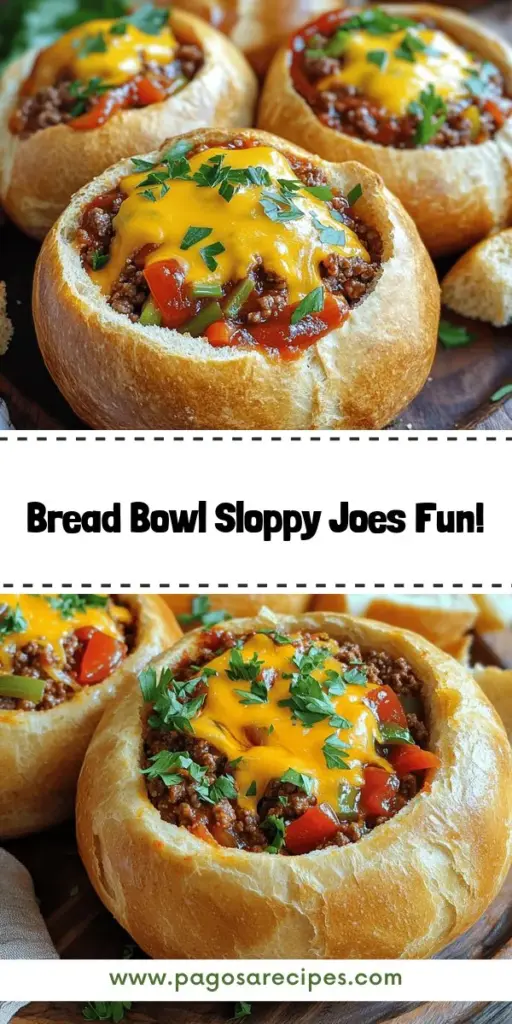 Elevate your meal game with Bread Bowl Sloppy Joes, a fun and interactive dish that's perfect for gatherings or family dinners. Enjoy the classic flavors of Sloppy Joes served in edible bread bowls that are both hearty and delightful. This recipe allows for various meat and veggie swaps to fit any dietary needs. Ready to impress your loved ones? Click through to explore the simple recipe and bring this delicious dish to your table!