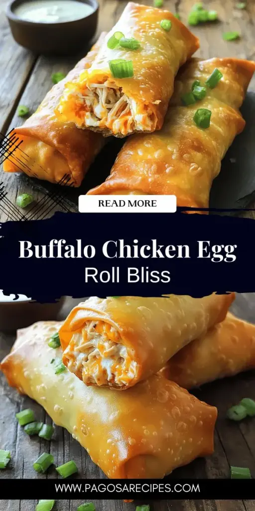 Spice up your gatherings with homemade Buffalo Chicken Egg Rolls! This recipe combines shredded chicken, creamy cheese, and zesty buffalo sauce wrapped in a crispy shell, perfect for game days or cozy nights. Easy to customize, you can tweak the heat and flavors to your preference. Click through for step-by-step instructions and impress your guests with this deliciously addictive appetizer! Discover the joy of cooking with this spicy delight!