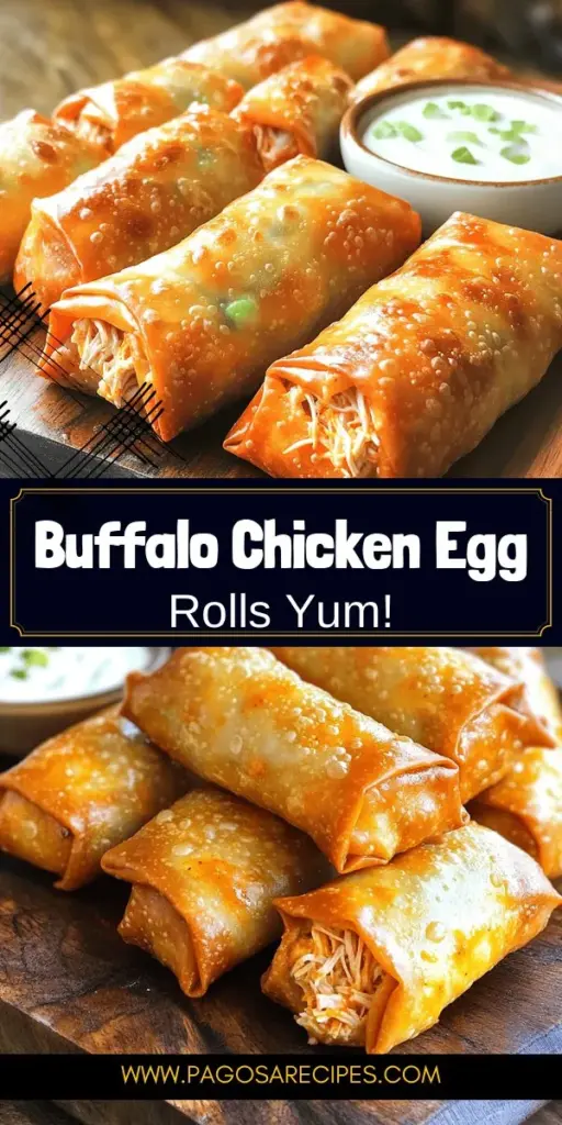 If you crave bold flavors and crispy textures, try making Buffalo Chicken Egg Rolls! This delicious recipe features tender chicken mixed with spicy buffalo sauce, all wrapped in a crunchy shell. Perfect for game day or as a fun appetizer, these egg rolls are sure to impress your guests. Follow our simple steps to create this mouthwatering snack from scratch. Click to explore the full recipe and delight in every savory bite!