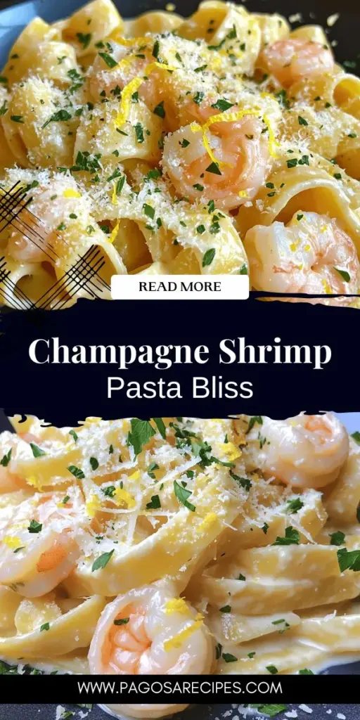 Indulge in the delightful flavors of Champagne Shrimp Pasta, an easy recipe that promises to impress! Discover how to create a creamy sauce with tender shrimp, perfect for date nights or cozy dinners at home. This dish features essential ingredients like fettuccine, shrimp, and a splash of champagne for a gourmet touch. Join me for cooking tips, wine pairings, and garnishing ideas to elevate your dining experience. Click through for the full recipe and delight your taste buds!