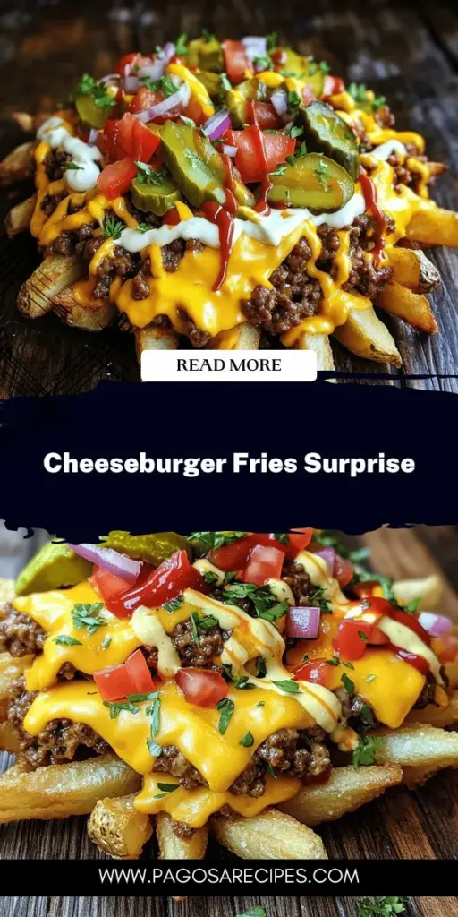 Satisfy your cravings with my fun and flavorful Cheeseburger Loaded Fries recipe! This delicious dish elevates classic fries with savory cheeseburger toppings and a mouthwatering creamy sauce. Follow my simple step-by-step guide to create crispy fries and customize them with your favorite toppings. Ready to make this cheesy, meaty masterpiece? Click through for the full recipe and start cooking today!
