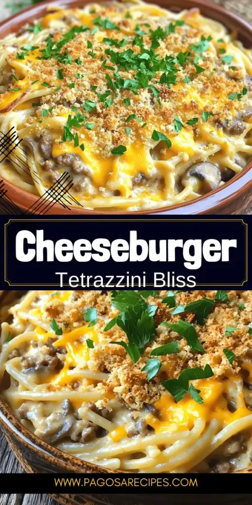 Satisfy your cravings with Cheeseburger Tetrazzini, a delicious twist on classic comfort food! This creamy pasta dish combines the savory goodness of a cheeseburger with hearty noodles, making it perfect for family dinners or busy weeknights. Discover the mouthwatering ingredients and simple step-by-step instructions to create this satisfying meal that everyone will love. Click through to explore the full recipe and elevate your dining experience today!
