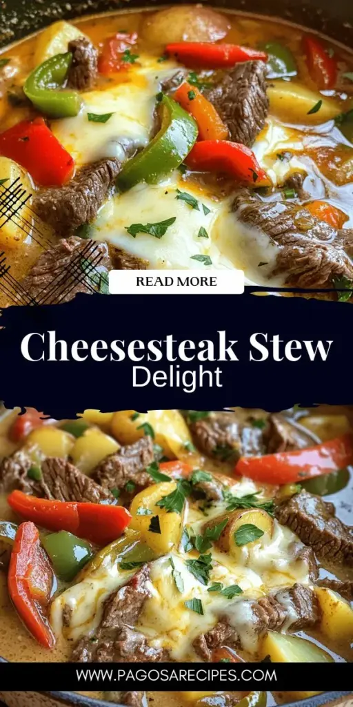 Experience the ultimate comfort food with our Philly Cheesesteak Stew, a hearty twist on the classic cheesesteak! Packed with tender beef, creamy provolone, and fresh vegetables, this stew is perfect for cozy family dinners or festive gatherings. Discover how to make this savory dish that combines nostalgia and warmth in every bite. Click through to explore the full recipe and enjoy a delicious bowl of happiness!
