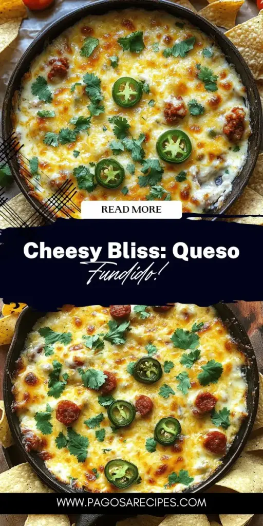 Indulge in the cheesy bliss of Queso Fundido Skillet, a mouthwatering Mexican dish perfect for any occasion! This easy recipe features melt-in-your-mouth Oaxaca cheese mixed with savory chorizo, vibrant spices, and other delicious ingredients you’ll love. Whether you’re hosting a party or enjoying a cozy night in, explore the joy of preparing and sharing this delightful cheese dip with family and friends. Click through for the full recipe and tips to make your own Queso Fundido a hit!