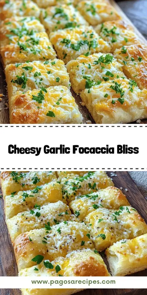 Elevate your baking with Focaccia Cheesy Garlic Bread, a savory treat that's sure to impress! This simple step-by-step recipe blends fluffy focaccia with melted cheese and fragrant garlic for a mouthwatering experience. Perfect for parties or cozy nights, you'll love how easy it is to customize with your favorite toppings. Ready to make this delicious bread at home? Click through to explore the full recipe and get started on your culinary adventure!