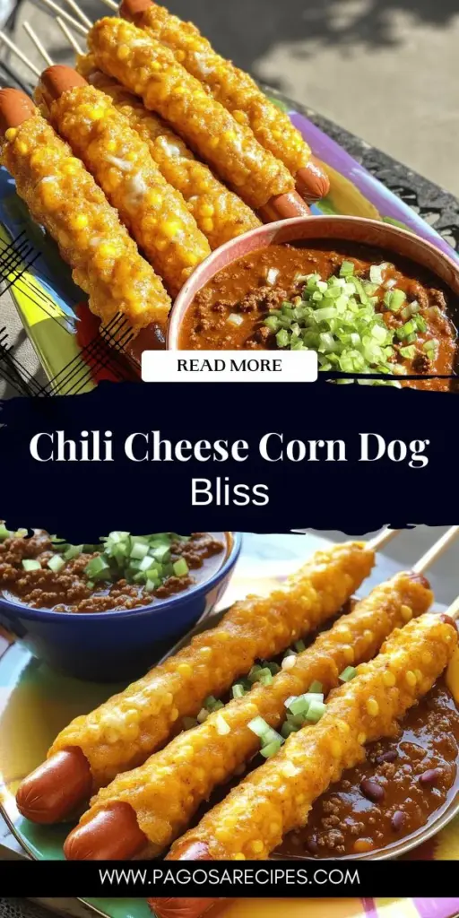 Get ready to enjoy a fun family favorite with this easy Chili Cheese Corn Dog recipe! This delicious treat combines classic hot dogs, crunchy cornmeal batter, and warm chili topped with gooey cheese. Perfect for gatherings or cozy nights at home, you'll learn how to make them from scratch, customize with your favorite flavors, and explore their cultural roots. Click through to discover the full recipe and bring a taste of fair food to your kitchen!