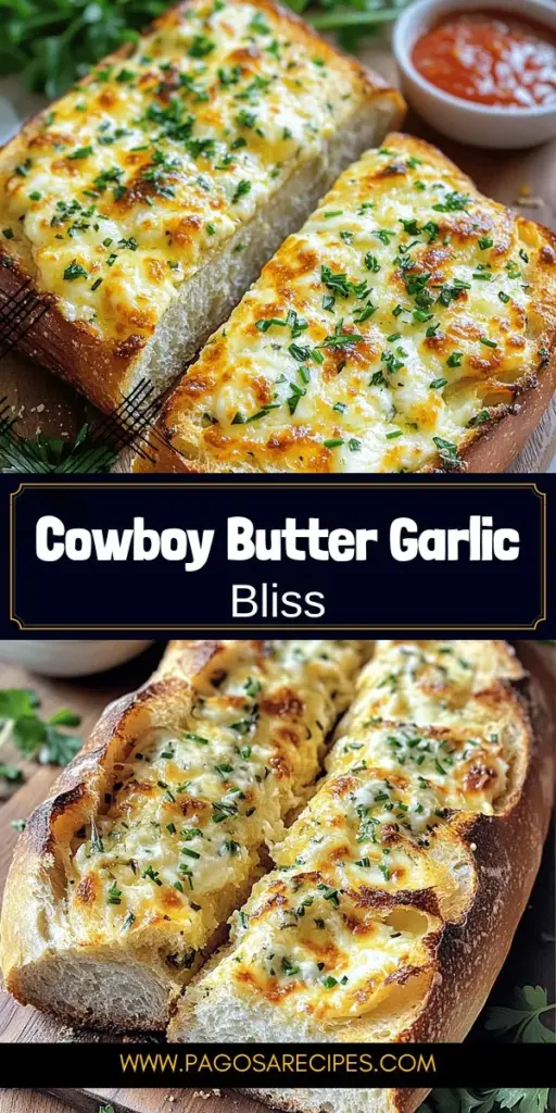 Experience the mouthwatering delight of Cowboy Butter Garlic Bread, a perfect blend of crispy sourdough and flavorful garlic butter. This rustic recipe elevates any meal, making it the ideal side for barbecues, soups, or as a satisfying snack. With simple ingredients and easy steps, you can create a dish that’s sure to impress. Click through to explore the full recipe and bring this crowd-pleaser to your table!