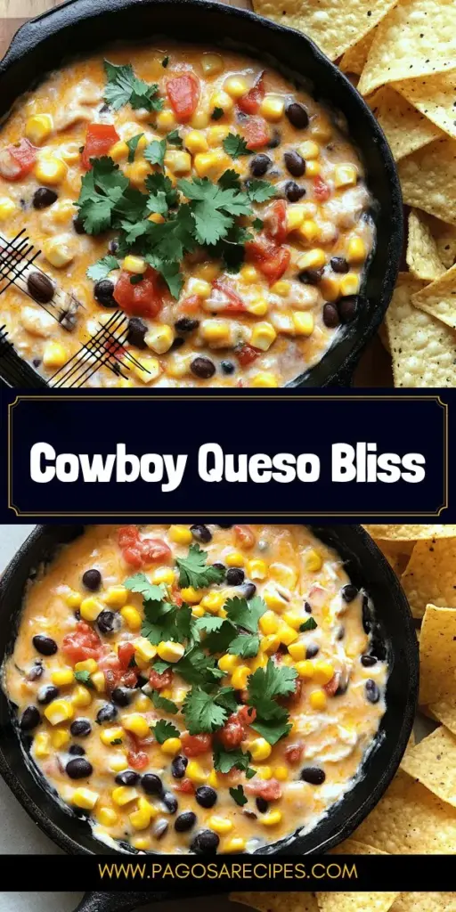 Indulge in the ultimate comfort food with our Cowboy Queso recipe, a cheesy, hearty dip perfect for game days or family movie nights! This easy-to-make dish combines melted cheese, savory ground meat, and zesty jalapeños for a flavor explosion that will bring everyone together. Whether you're hosting a party or enjoying a cozy snack, this Cowboy Queso will be a hit. Click through to discover the full recipe and tips on how to make it unforgettable!