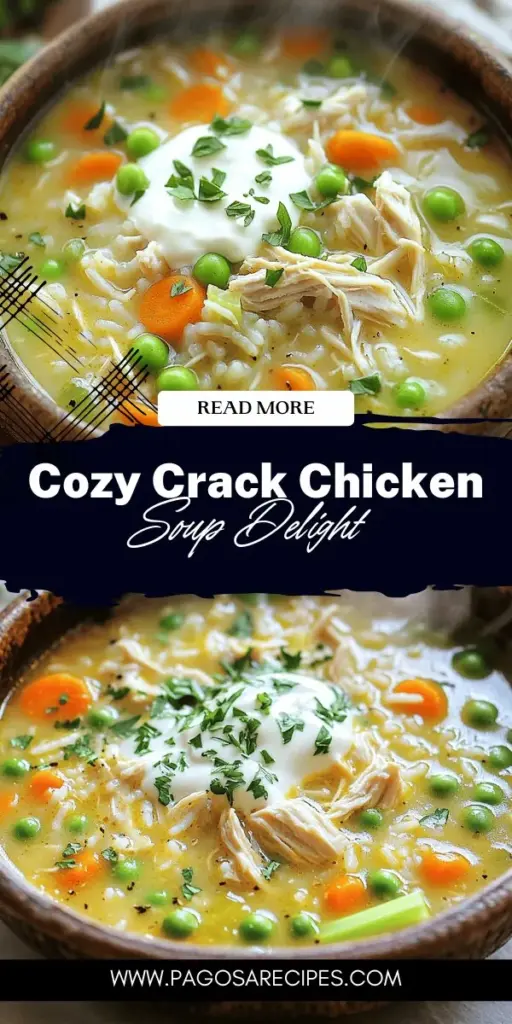 Indulge in the comforting flavors of Crack Chicken and Rice Soup, a creamy delight that warms the soul with tender chicken, hearty rice, and vibrant vegetables. This easy-to-follow recipe not only satisfies your cravings but also nourishes your body with wholesome ingredients. Perfect for chilly evenings, this soup is sure to become a family favorite. Click to explore the full recipe and create a delicious bowl of comfort for your loved ones!