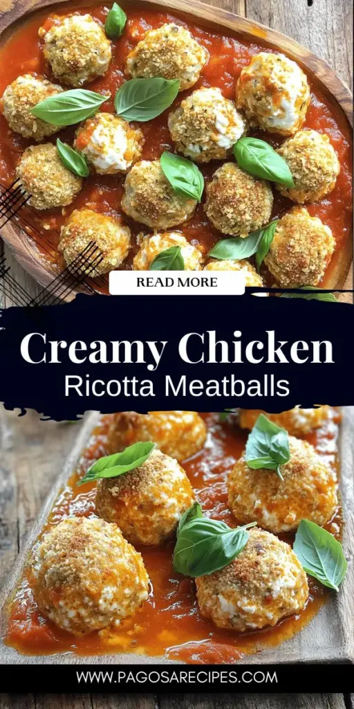Elevate your dinner game with Baked Chicken Ricotta Meatballs, a simple yet delicious dish that everyone will love. Made with ground chicken and creamy ricotta, these meatballs are packed with flavor and incredibly easy to prepare. Discover the perfect recipe, get baking tips, and explore creative serving ideas to make mealtime exciting. Click through to learn how to whip up this savory delight that’s sure to impress your family and friends!