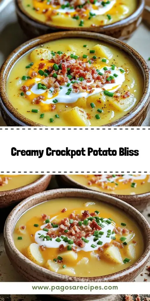 Delight in the comforting taste of Crockpot Potato Soup with this easy recipe! Using simple ingredients like russet potatoes, fresh herbs, and creamy milk, you can whip up a warm bowl with minimal effort. Discover tips for achieving the perfect creamy texture and creative ways to customize your soup. Ready to make your kitchen cozy? Click through to explore the full recipe and enjoy a delicious dish that warms the heart!