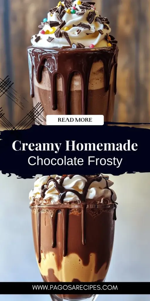 Craving a delicious homemade chocolate frosty? This quick and easy recipe brings you a creamy, smooth delight perfect for any occasion. Learn how to blend chocolate ice cream, whole milk, and chocolate syrup for a rich flavor, plus get tips on customizing sweetness and toppings! Impress friends and family with this refreshing treat. Dive into the world of homemade chocolate frosties now and discover your new favorite dessert by clicking through for the full recipe!