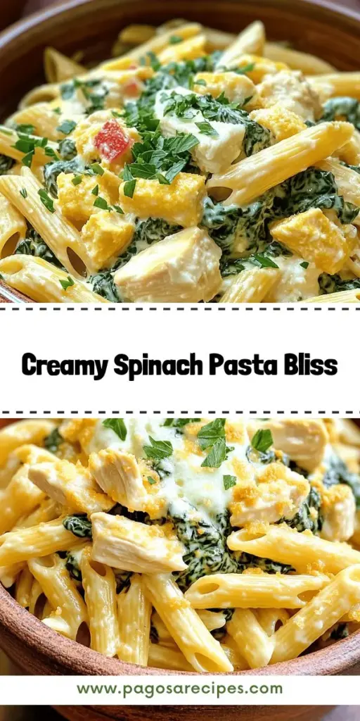 Indulge in a comforting dish with Spinach Dip Chicken Pasta that combines creamy flavors and nutritious ingredients. This delicious recipe features tender chicken, fresh spinach, and a silky sauce that clings perfectly to your favorite pasta. Perfect for family dinners or impressing guests, it’s an easy way to enjoy a healthy twist on a classic favorite. Click through to discover the full recipe and elevate your mealtime today!