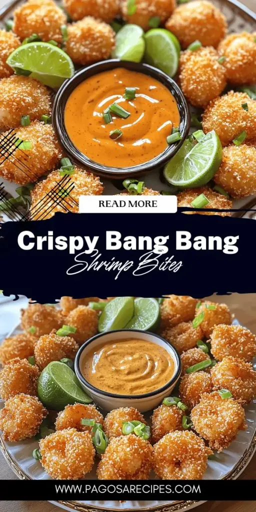 Indulge in the mouthwatering delight of Bang Bang Shrimp Bites with this easy recipe! These crispy shrimp, coated in a flavorful panko crust and tossed in a creamy, spicy Bang Bang sauce, are perfect for any gathering. Packed with protein and a bold flavor kick, they're a crowd-pleaser that won't last long on the table. Click through to discover step-by-step instructions and tips for making these irresistible bites at home!