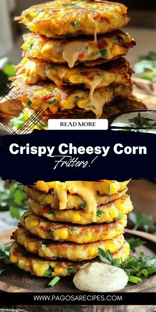 Enjoy the ultimate snack with crispy cheesy corn fritters that are perfect for any occasion! This easy-to-make recipe combines sweet corn, melty cheese, and colorful veggies for a delightful crunch in every bite. Whether served as an appetizer, side dish, or a tasty solo snack, these fritters are sure to impress. Click through to explore the full recipe and discover creative serving ideas that will elevate your next gathering!