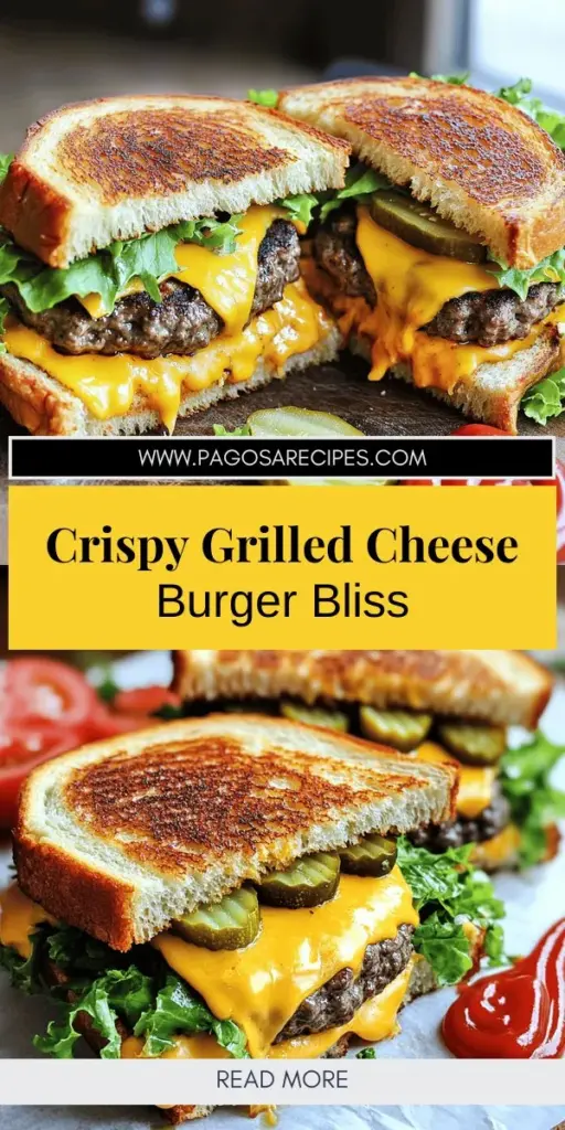 Satisfy your cravings with ultra-crispy grilled cheese burgers, the ultimate comfort food fusion! This recipe combines the melty goodness of grilled cheese with juicy burgers for a delightful twist on dinner. Discover how to achieve that perfect golden-brown crust, use sourdough and sharp cheddar, and add your favorite toppings for a truly mouthwatering experience. Click through to explore the recipe and elevate your burger night!