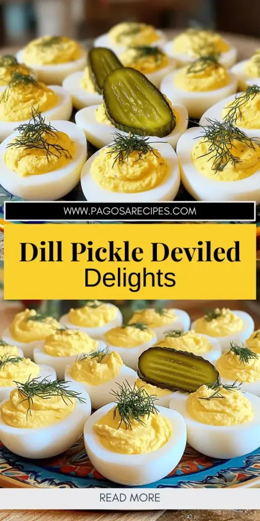 Looking for a unique appetizer that adds a tangy twist to a classic favorite? Try these delicious Dill Pickle Deviled Eggs! With their creamy texture and zesty flavor profile, they are perfect for any gathering. Easy to make and always a crowd-pleaser, this recipe blends traditional deviled eggs with mouthwatering dill pickle relish. Click through to discover the step-by-step guide and impress your guests with this fun spin on a beloved dish!