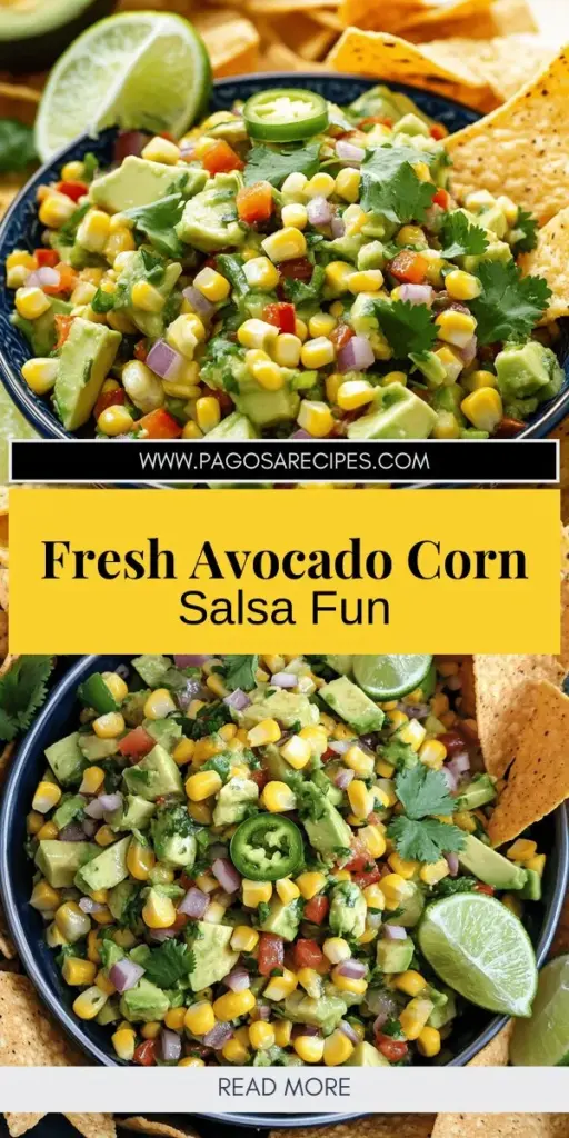 Looking for a fresh and delicious dip? Try this Avocado Corn Salsa! With creamy avocados, sweet corn, and vibrant veggies, it's a perfect snack or topping for any dish. This guide walks you through essential ingredients, easy preparation steps, and fun variations to impress your guests. Packed with nutrients and flavor, this salsa is a must-try. Click to explore the full recipe and start your flavorful journey today!