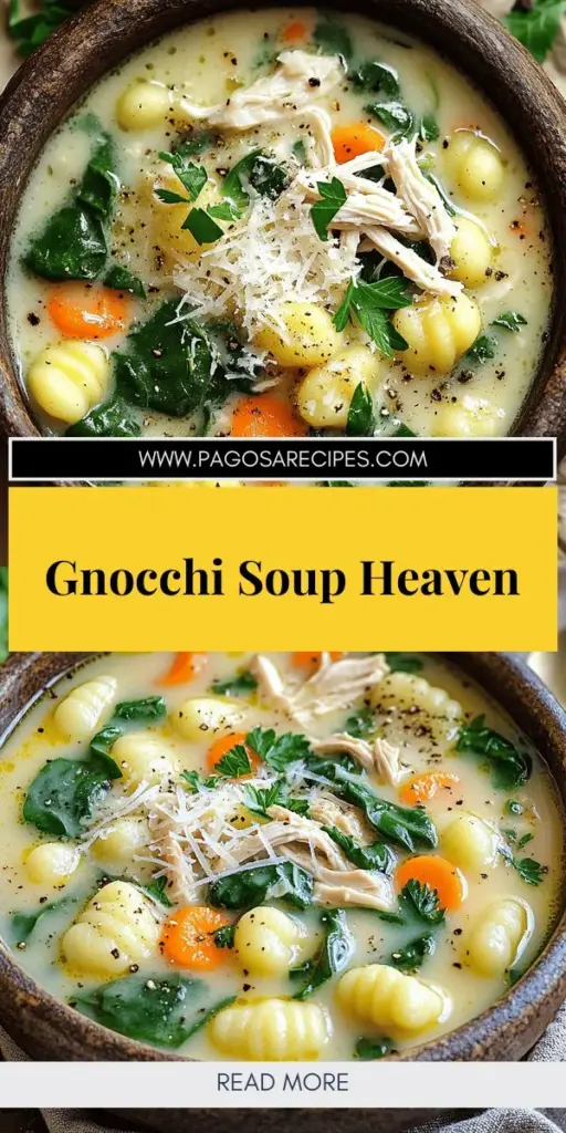 Indulge in the comforting goodness of creamy chicken gnocchi delight, a heartwarming soup perfect for any occasion! This flavorful recipe features tender chicken, pillowy gnocchi, and fresh vegetables blended in a rich cream broth. Whether it's a chilly evening or a family gathering, this dish will warm you up from the inside out. Ready to cook? Click through for the full recipe and bring this delicious comfort food to your table!